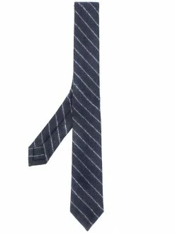 Thom Browne tonal ground chalk stripe tie
