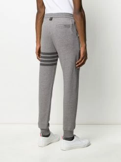 Thom Browne tonal 4-Bar loopback track pants