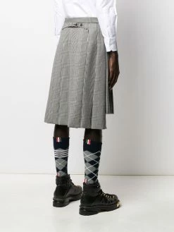 Thom Browne Prince of Wales check pleated skirt tailored shorts of men 8 Thom Browne Prince of Wales check pleated skirt