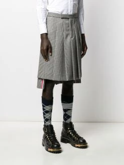 Thom Browne Prince of Wales check pleated skirt tailored shorts of men 7 Thom Browne Prince of Wales check pleated skirt