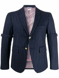 Thom Browne tonal chalk stripe armband jacket
