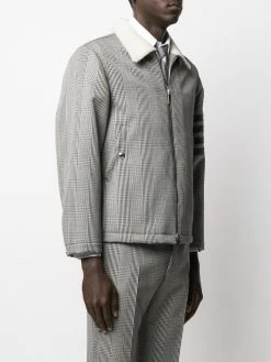 Thom Browne 4-Bar shearling lined flight jacket