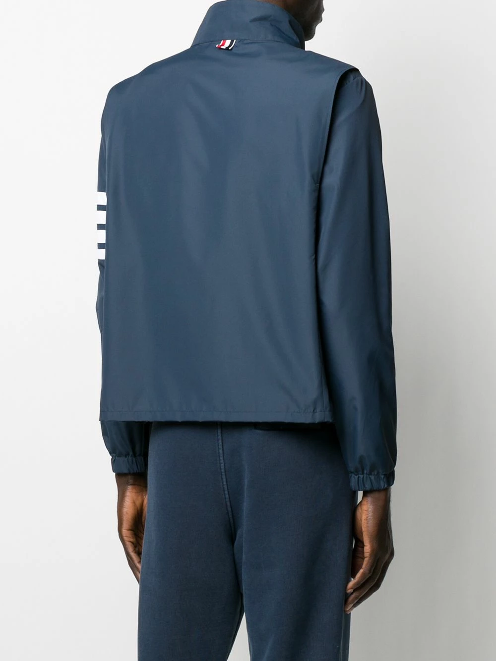 Thom Browne 4 Bar funnel neck zip up jacket lightweight jackets of men 4 Thom Browne 4-Bar funnel neck zip-up jacket