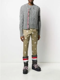 Thom Browne 4-Bar Fun-Mix Aran cable vest
