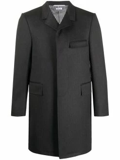 Thom Browne cavalry twill Chesterfield overcoat