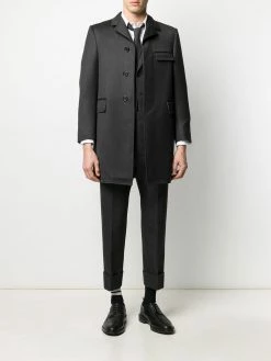 Thom Browne cavalry twill Chesterfield overcoat