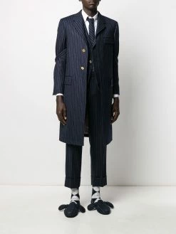 Thom Browne chalk stripe Chesterfield overcoatcoat