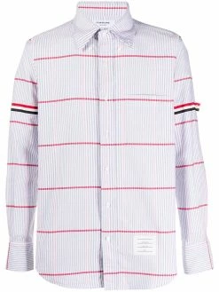 Thom Browne check grosgain armband Oxford shirt
