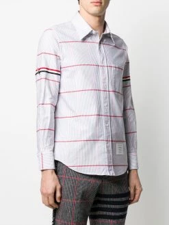 Thom Browne Check grosgain armband Oxford shirt shirts of men 7 Thom Browne check grosgain armband Oxford shirt