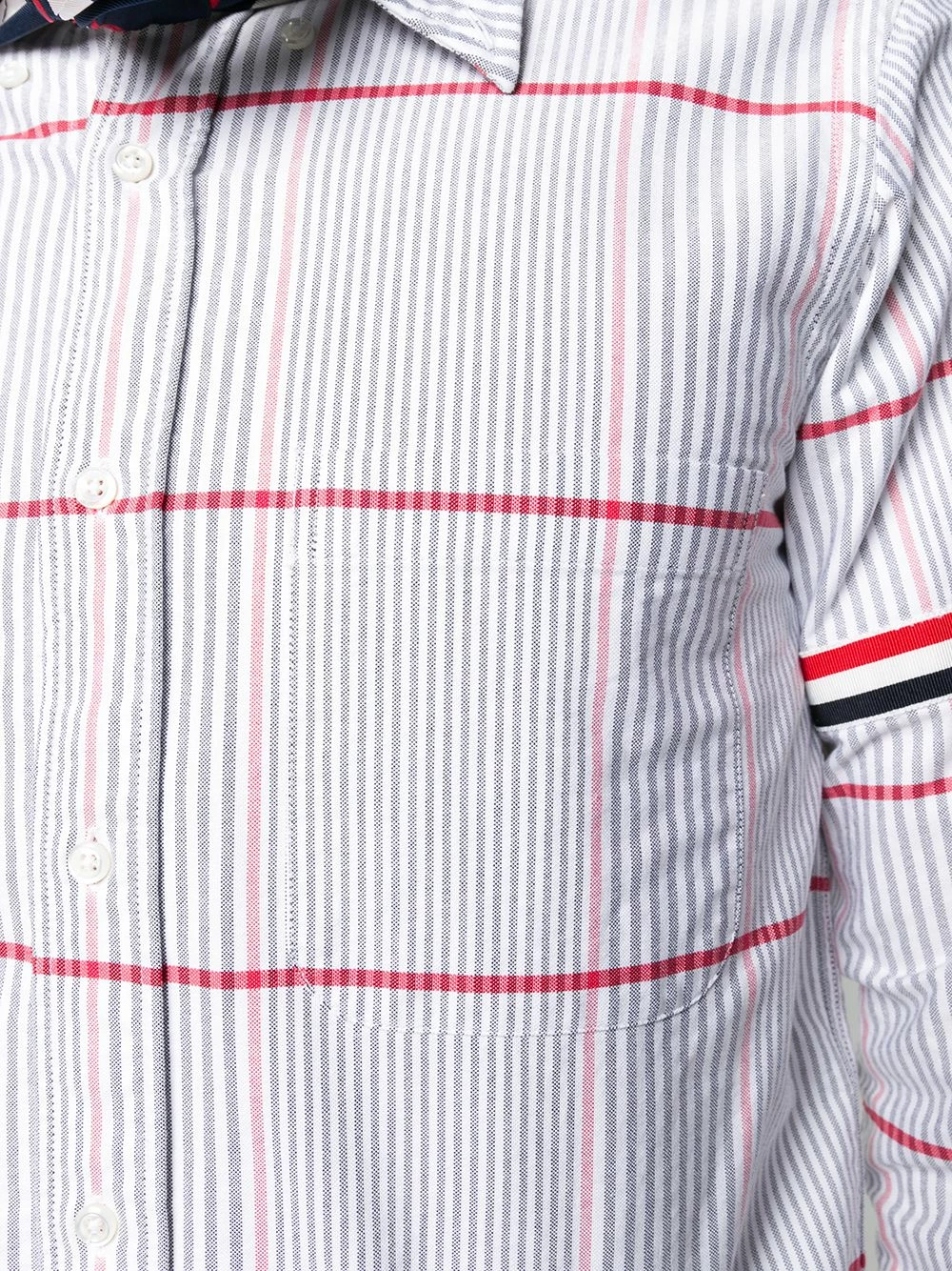 Thom Browne Check grosgain armband Oxford shirt shirts of men 5 Thom Browne check grosgain armband Oxford shirt