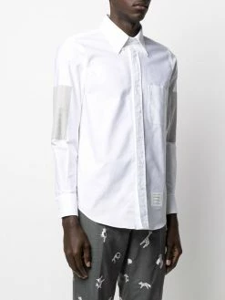 Thom Browne elbow-patch long-sleeve shirt