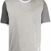 Thom Browne tonal short-sleeve cotton ringer T-shirt