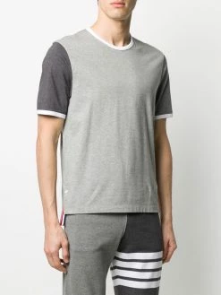 Thom Browne tonal short-sleeve cotton ringer T-shirt