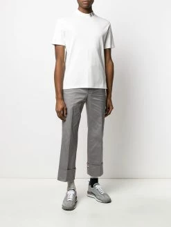 Thom Browne 4-Bar intarsia mock-neck T-shirt