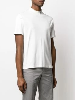 Thom Browne 4-Bar intarsia mock-neck T-shirt