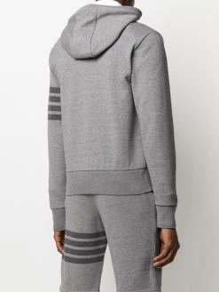 Thom Browne 4-Bar zip-up loopback-cotton hoodie