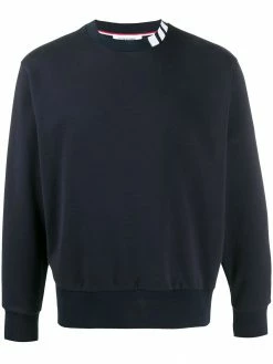 Thom Browne 4-Bar intarsia mock-neck sweatshirt