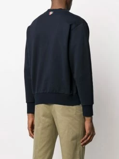 Thom Browne 4-Bar intarsia mock-neck sweatshirt