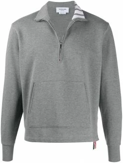 Thom Browne 4-Bar intarsia half-zip sweatshirt