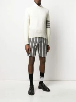 Thom Browne 4-Bar crew-neck Shetland wool jumper