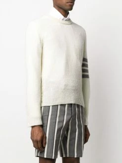 Thom Browne 4-Bar crew-neck Shetland wool jumper