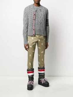 Thom Browne 4-Bar Aran cable-knit cashmere cardigan