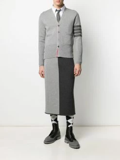 Thom Browne 4-Bar V-neck Shetland wool cardigan