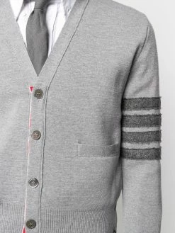 Thom Browne 4 Bar V neck Shetland wool cardigan cardigans of men 9 Thom Browne 4-Bar V-neck Shetland wool cardigan