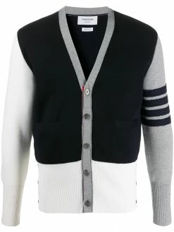 Thom Browne 4-Bar Fun-Mix Shetland wool cardigan