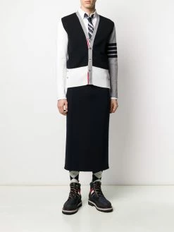 Thom Browne 4-Bar Fun-Mix Shetland wool cardigan
