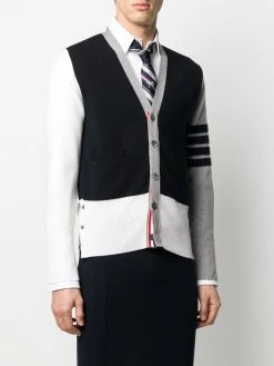 Thom Browne 4-Bar Fun-Mix Shetland wool cardigan