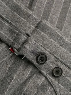 Thom Browne ground chalk-stripe flannel trousers