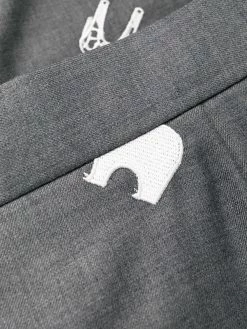 Thom Browne animal-embroidered cropped trousers