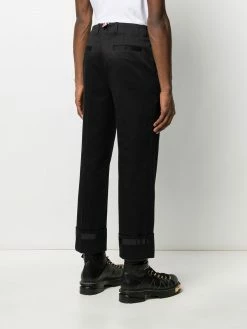 Thom Browne straight-leg twill cotton trousers