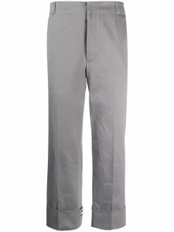 Thom Browne twill beltloop straight trousers