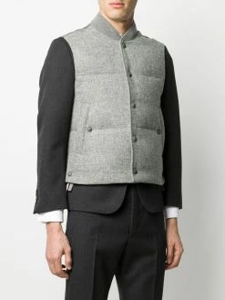 Thom Browne Snap button padded Shetland wool gilet waistcoats & gilets of men 7 Thom Browne snap-button padded Shetland wool gilet