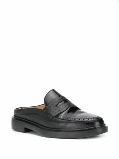 Thom Browne pebbled leather penny loafer mules