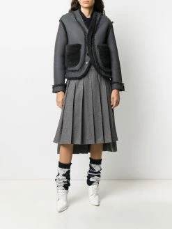 Thom Browne reversible drop-shoulder shearling jacket