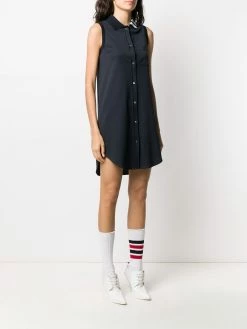 Thom Browne 4 Bar intarsia sleeveless shirt dress day dresses of women 9 Thom Browne 4-Bar intarsia sleeveless shirt dress