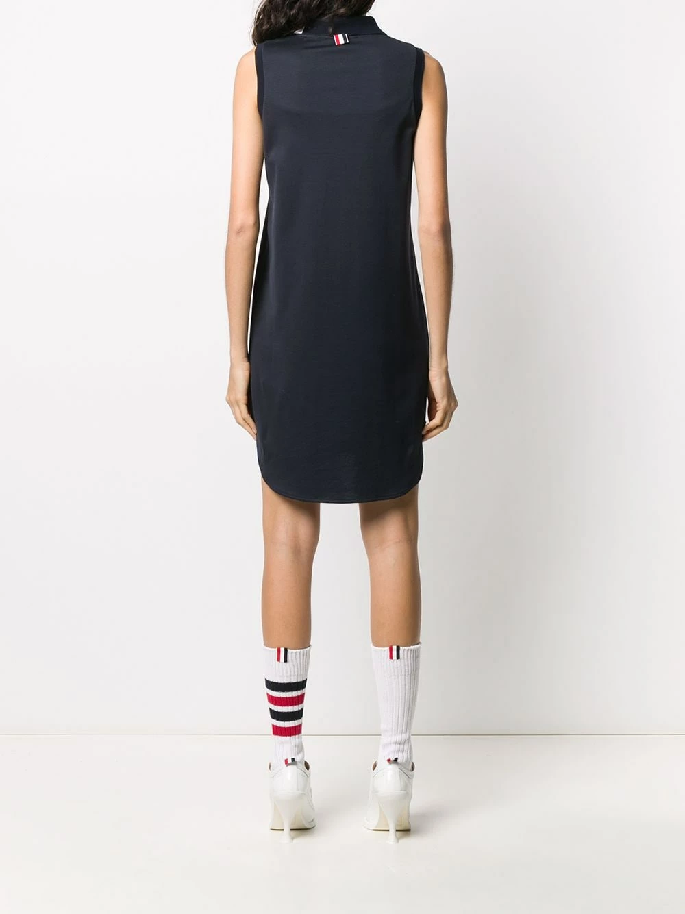 Thom Browne 4 Bar intarsia sleeveless shirt dress day dresses of women 4 Thom Browne 4-Bar intarsia sleeveless shirt dress