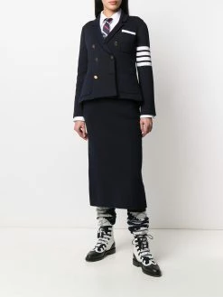 Thom Browne 4-Bar double-face wool double-breasted jacket