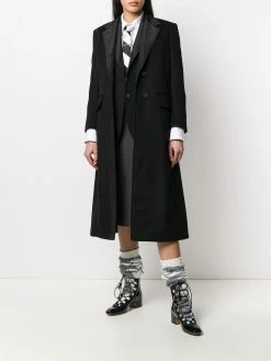 Thom Browne single-breasted cashmere zibeline coat