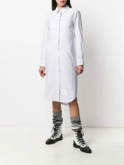 Thom Browne university-stripe Oxford shirt dress