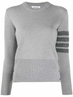 Thom Browne 4-Bar stripe Milano stitch pullover