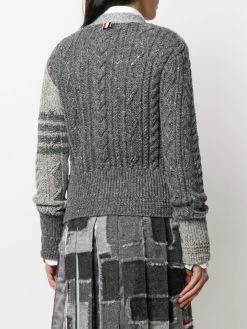 Thom Browne Fun-Mix Aran cable knit cardigan