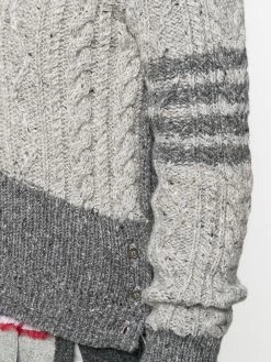 Thom Browne Fun-Mix Aran cable knit cardigan