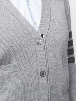 Thom Browne 4 Bar stripe V neck cardigan cardigans of women 9 Thom Browne 4-Bar stripe V-neck cardigan