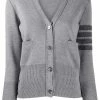 Thom Browne 4-Bar stripe V-neck cardigan