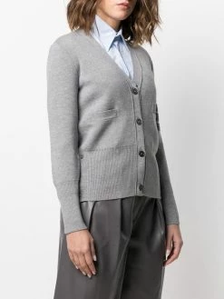 Thom Browne 4 Bar stripe V neck cardigan cardigans of women 7 Thom Browne 4-Bar stripe V-neck cardigan