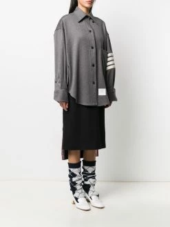 Thom Browne 4-Bar oversized shirt jacket